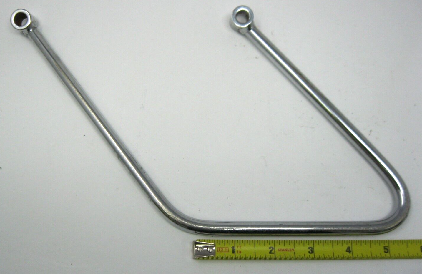 Unbranded Chrome Left Side Throw Over Saddlebag Guard (6-3/8" Between Holes)