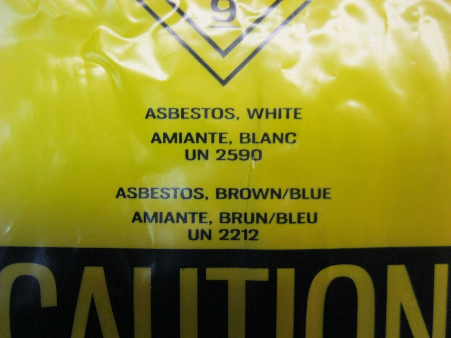 NEW 3MM YELLOW ASBESTOS DISPOSAL BAGS (PACK OF 50) 33" x 39-1/2" (84 X 101 cm)