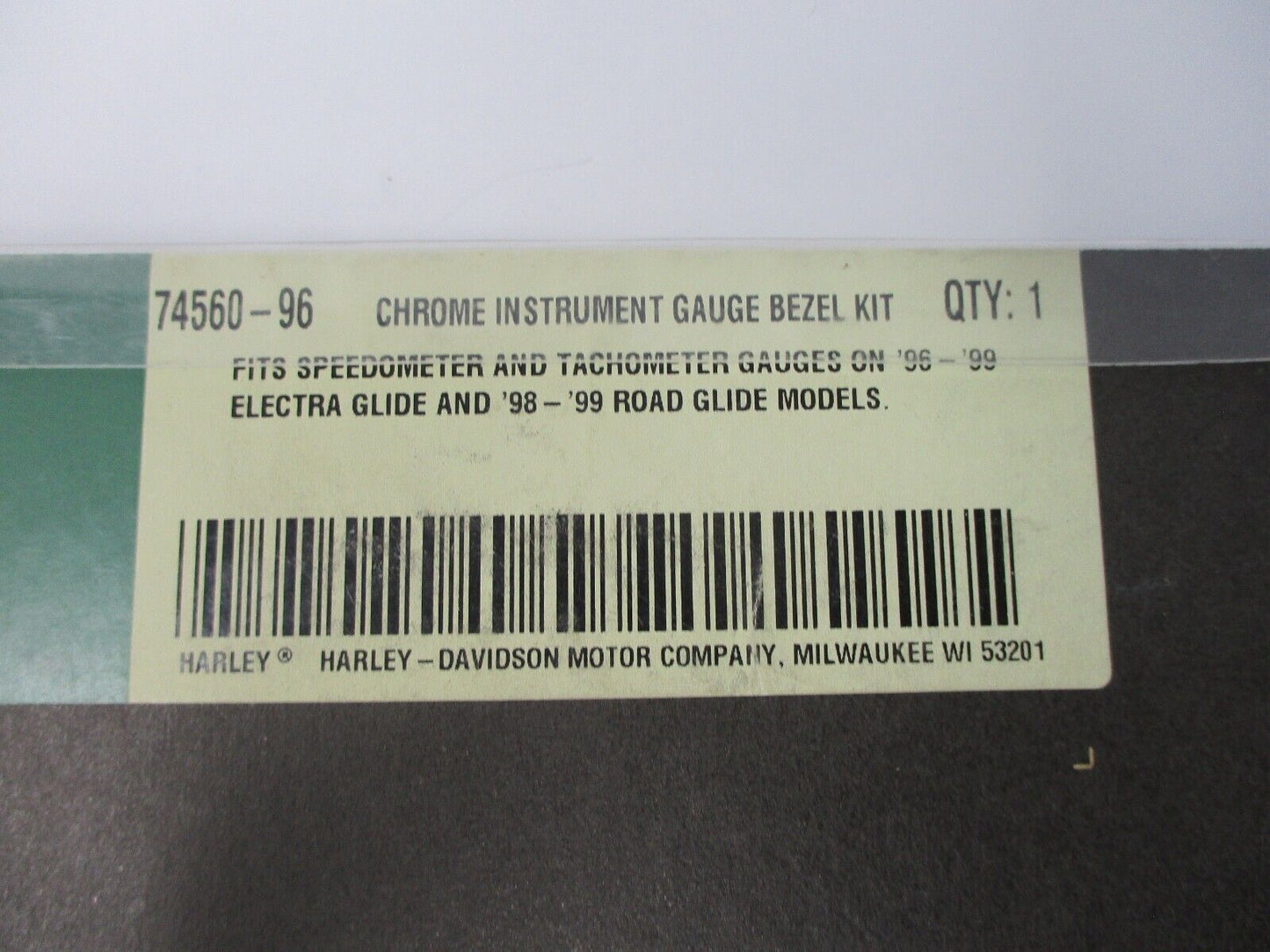 Harley Davidson OEM Chrome Bezel Gauge Kit 96-99 FLH's & 98-99 FLTR's 74560-96