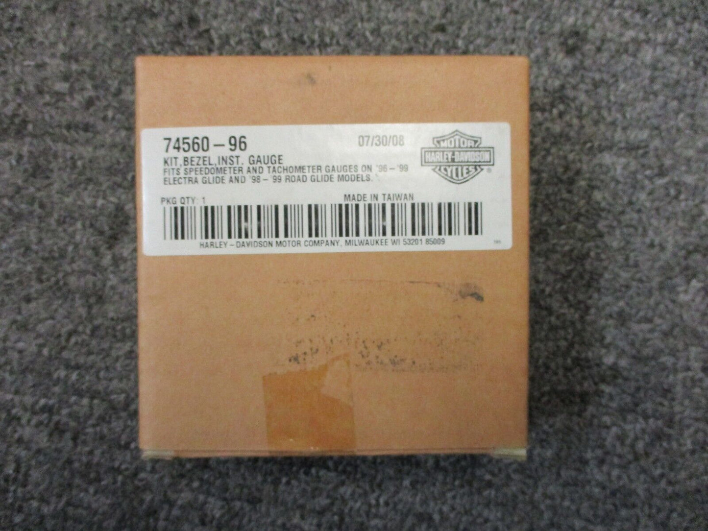 Harley Davidson OEM Chrome Bezel Gauge Kit 96-99 FLH's & 98-99 FLTR's 74560-96