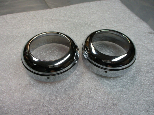 Harley Davidson OEM Chrome Billet Front Fork Slider Dust Covers 45153-03 50/70mm