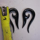 BROWN/BLACK BUFFLO HORN GAUGE EXPANDER TRIBAL EARRINGS