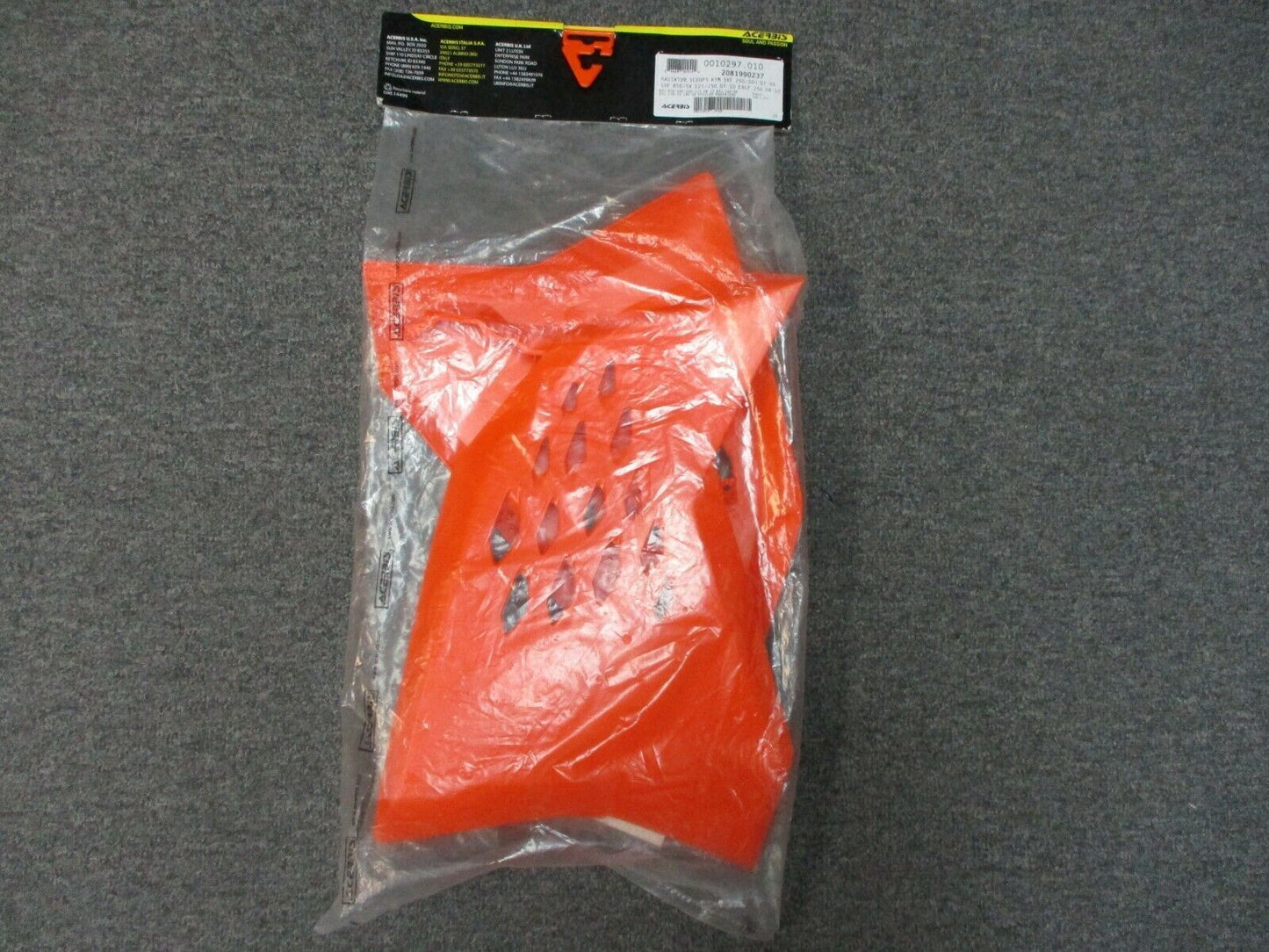 KTM Orange Radiator Scoops SXF By Acerbis 2081990237