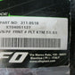 KTM SX Front Number Plate Orange 311-8518