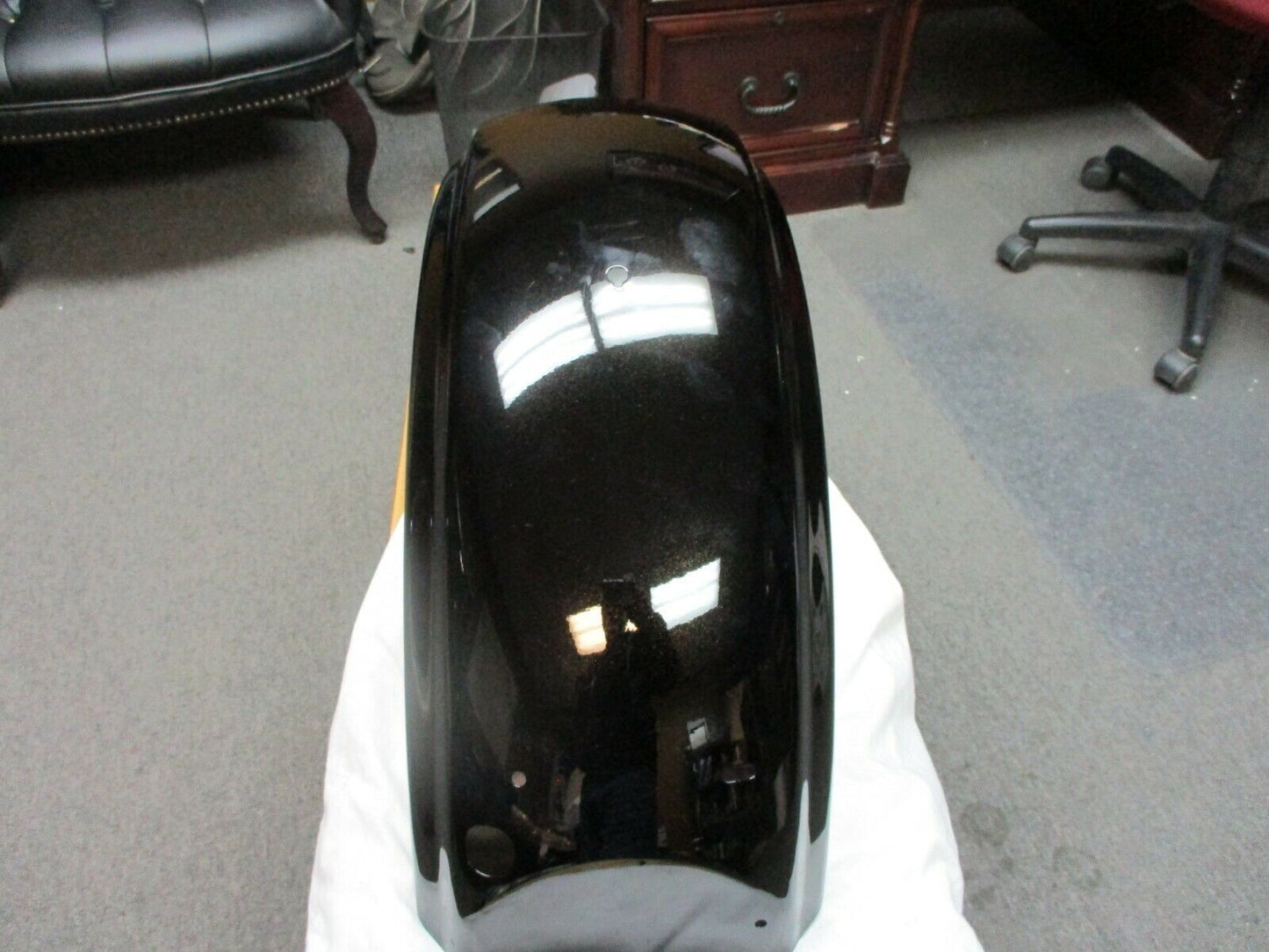 Harley Davidson OEM FLHX Rear Fender Black W/Gold Flake 59731-09