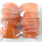 CUSTOM CHROME ORANGE FORK BOOTS FITS 41MM FORKS   632044