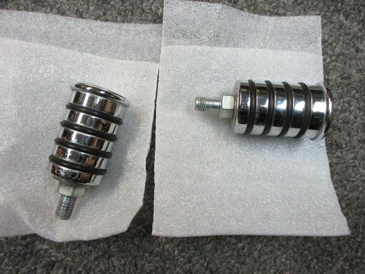 Chrome Shift Pegs 4 Rubber Ring Type 1 3/4" Length Custom Fit Harley