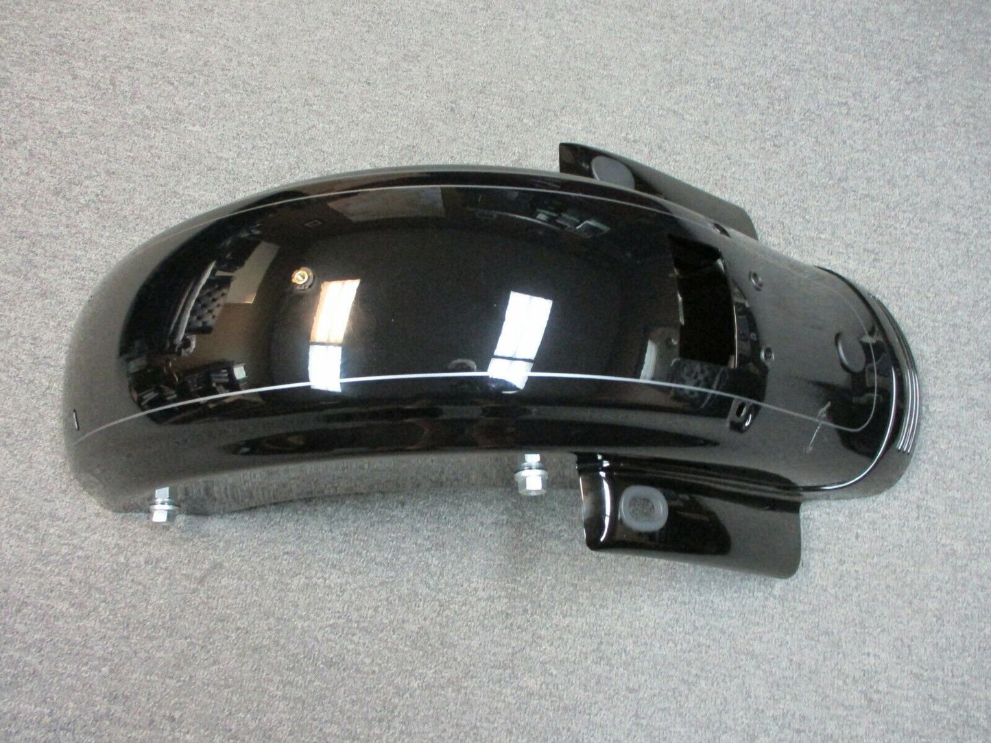 Harley Davidson FLTR FLHX  Rear Fender Vivid Black Silver Stripes 59500185DBX