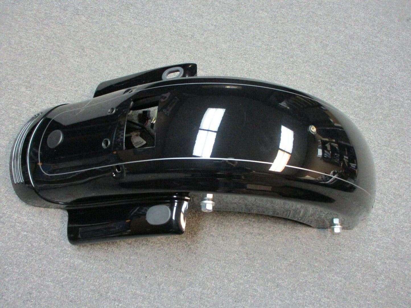 Harley Davidson FLTR FLHX  Rear Fender Vivid Black Silver Stripes 59500185DBX