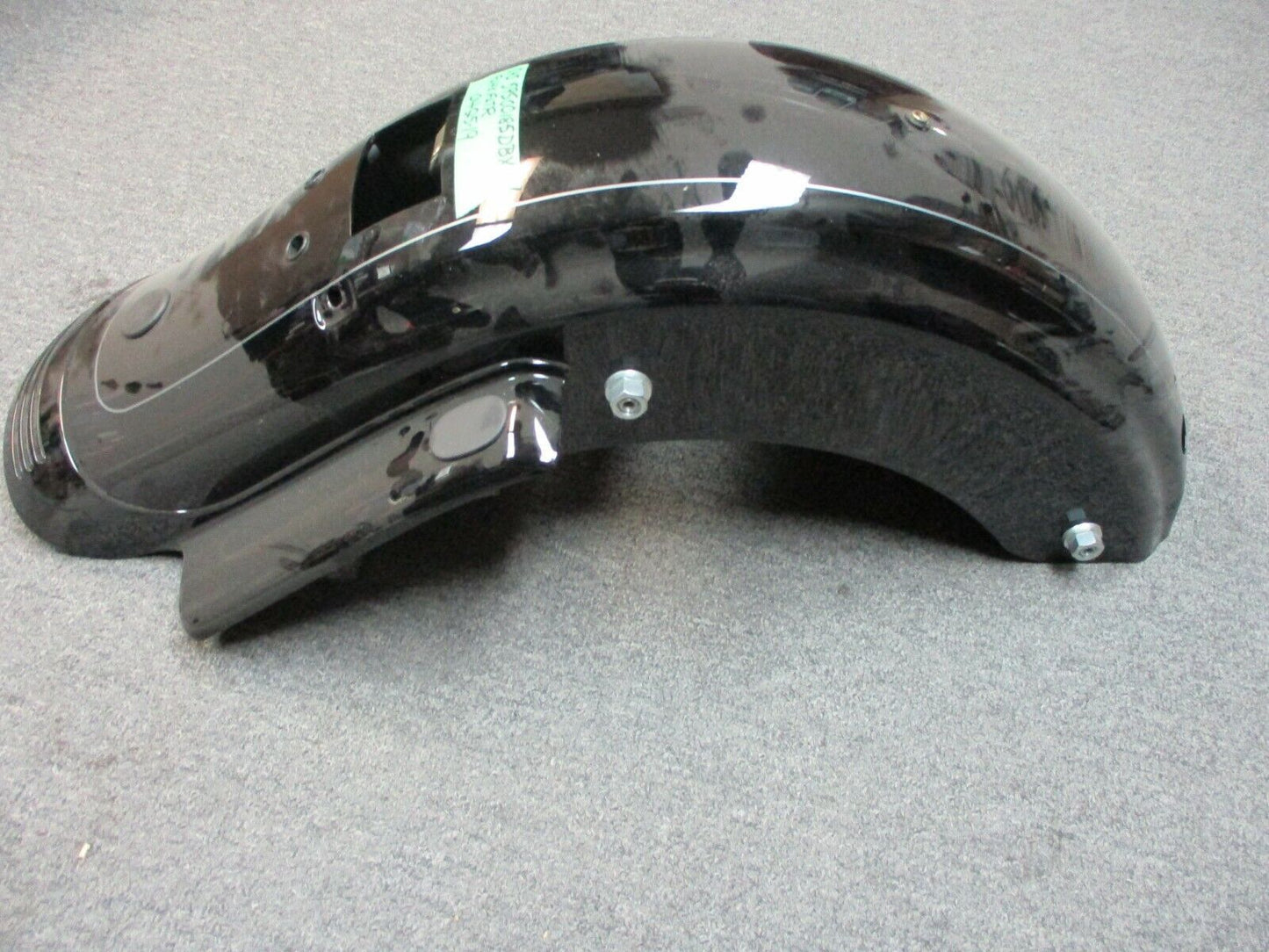 Harley Davidson FLTR FLHX  Rear Fender Vivid Black Silver Stripes 59500185DBX