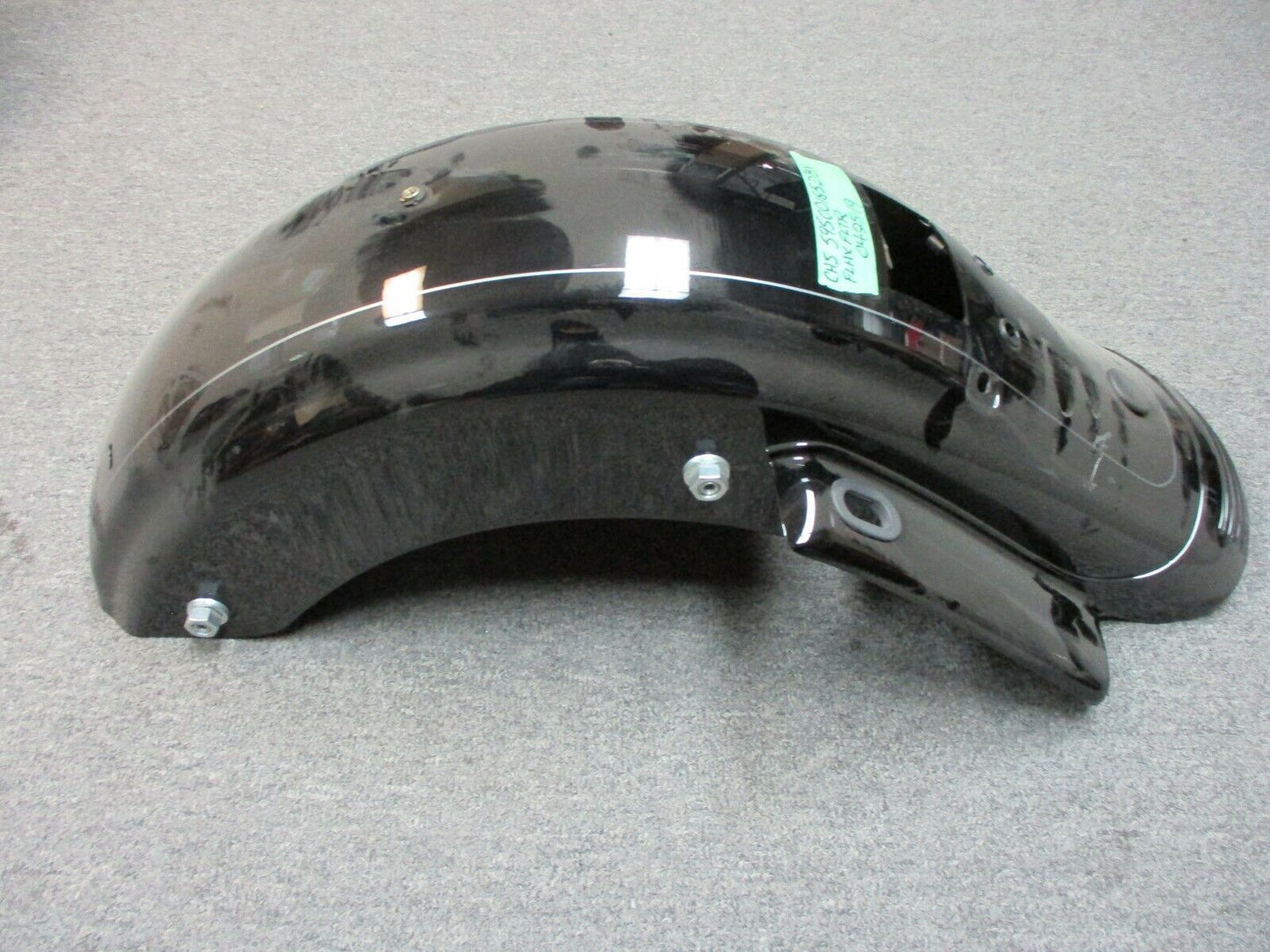 Harley Davidson FLTR FLHX  Rear Fender Vivid Black Silver Stripes 59500185DBX