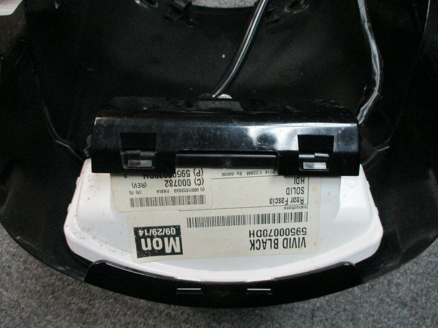 Harley Davidson FLTR FLHX  Rear Fender Vivid Black Silver Stripes 59500185DBX
