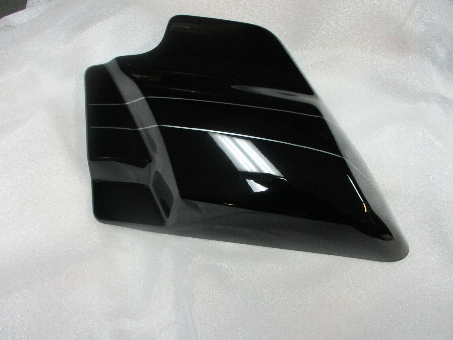 Harley Davidson OEM Vivid Black Left Side Cover Silver Pin Stripes 57200077DBX
