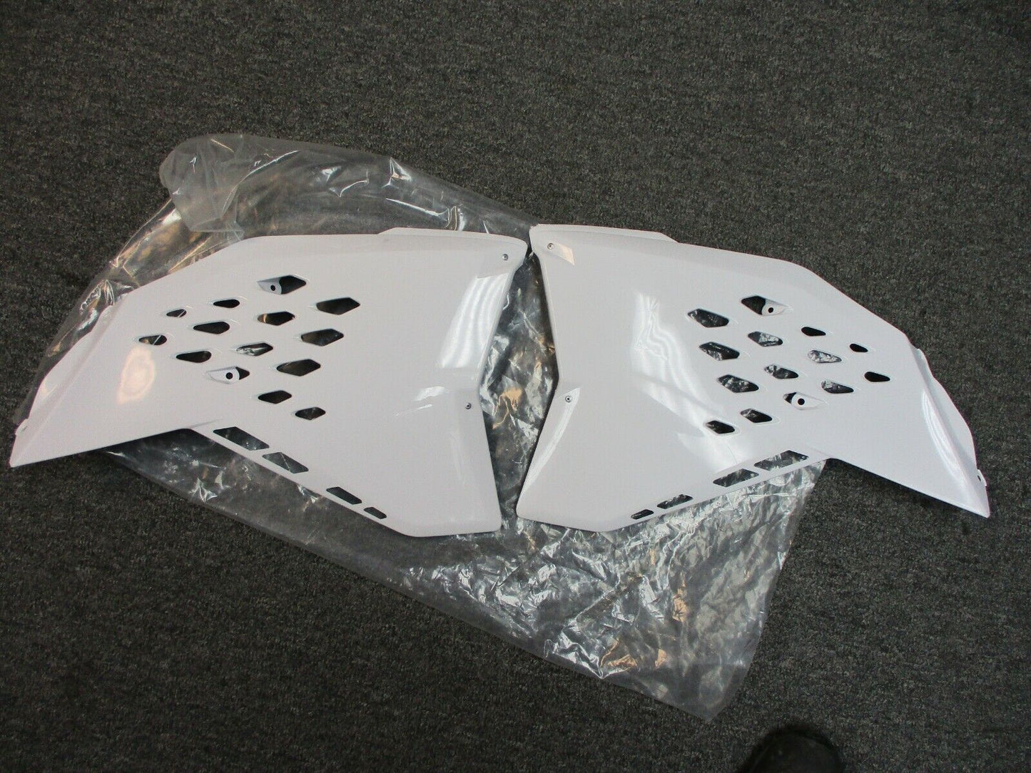 KTM Intake Radiator Shrouds White By Cycra #1CYC-1895-42