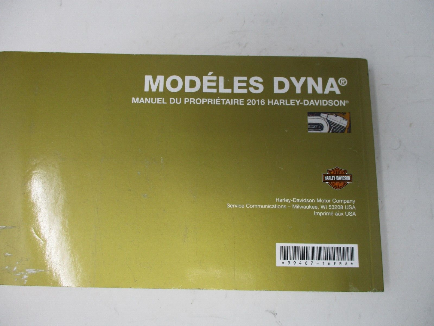 Harley Davidson OEM 2016 Dyna Models Owners Manual 99467-16FRA FRENCH