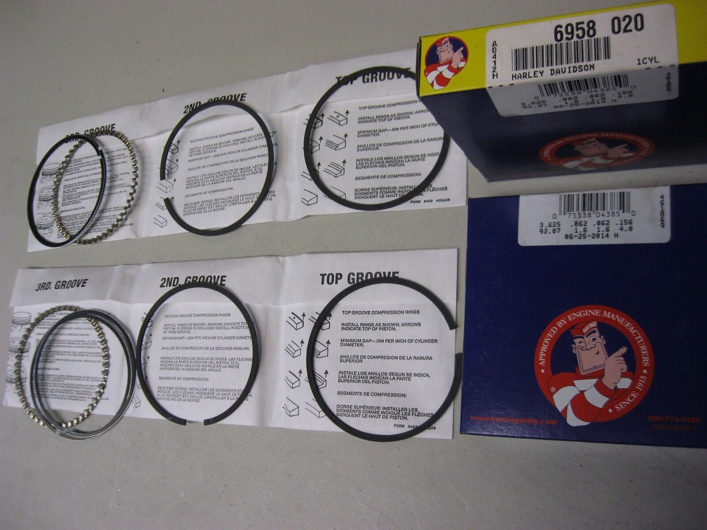 LOT OF VARIOUS PISTON RING SETS FOR HARLEY DAVIDSON VARIOUS BRANDS
