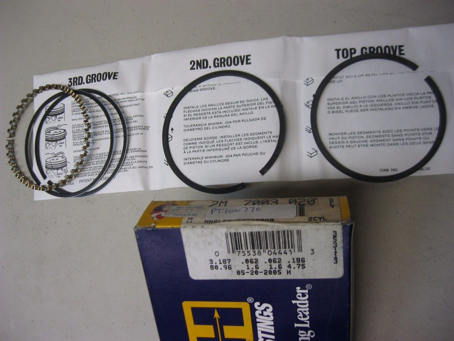 LOT OF VARIOUS PISTON RING SETS FOR HARLEY DAVIDSON VARIOUS BRANDS