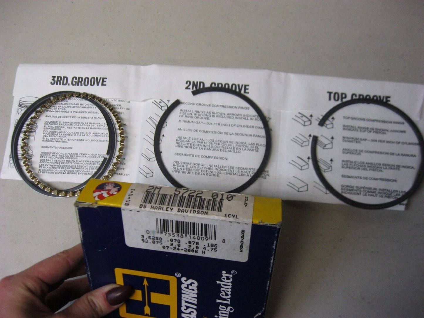LOT OF VARIOUS PISTON RING SETS FOR HARLEY DAVIDSON VARIOUS BRANDS