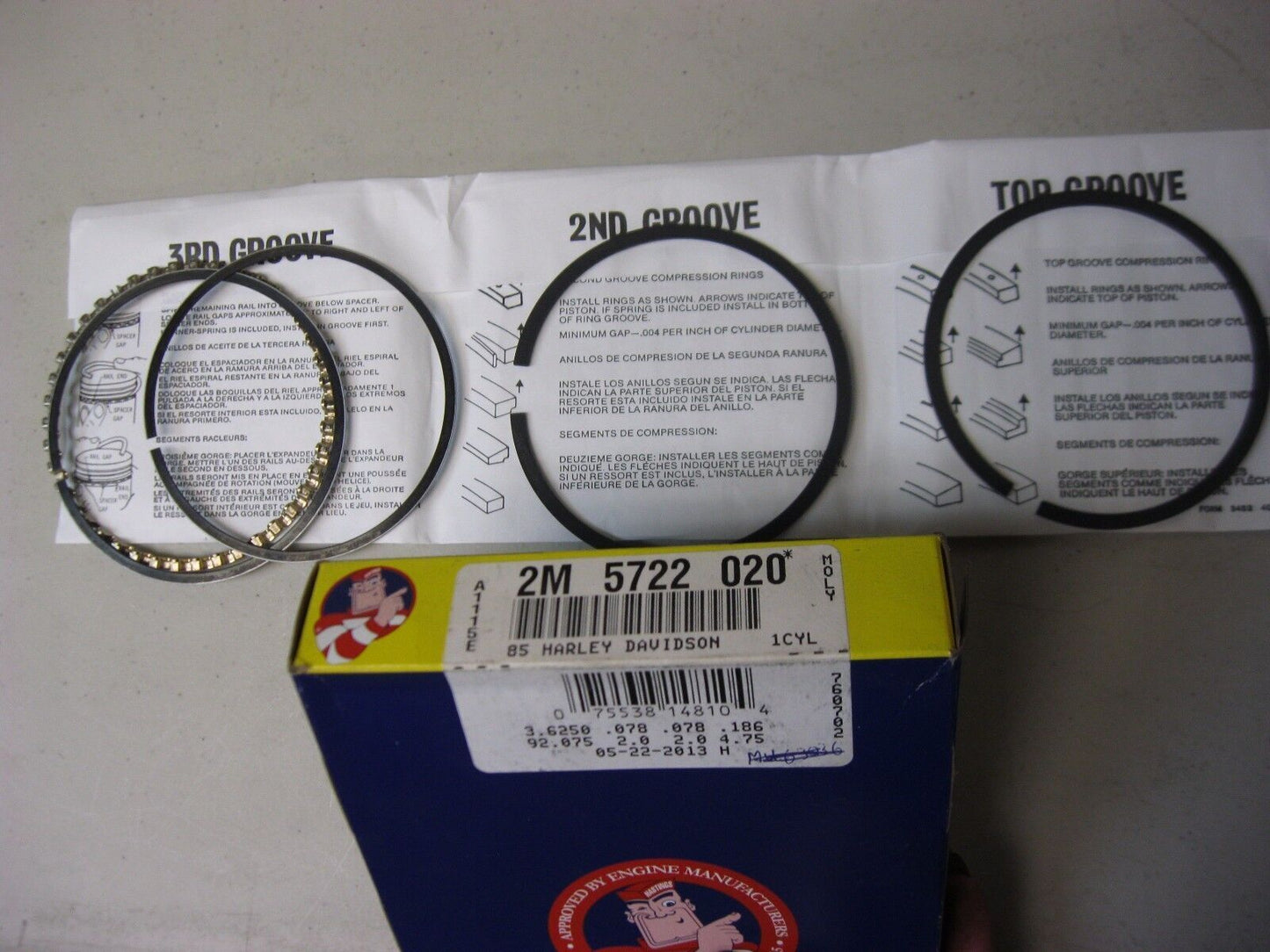 LOT OF VARIOUS PISTON RING SETS FOR HARLEY DAVIDSON VARIOUS BRANDS
