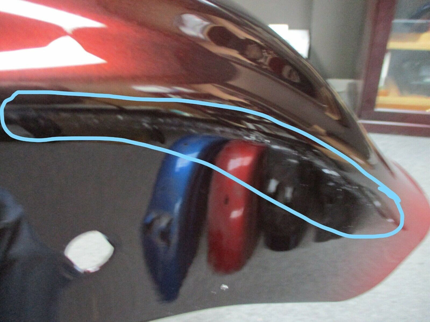 Harley Davidson OEM FLHX/FLTR Rear Fender Deputy Dawg Cherry Fade 59500369ECR
