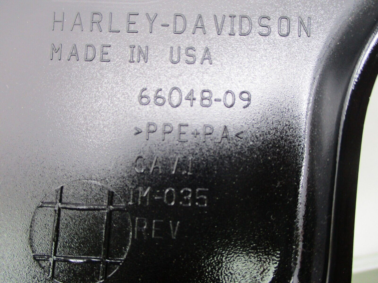 Harley Davidson OEM Side Cover Black with Blue Detail 66048-09