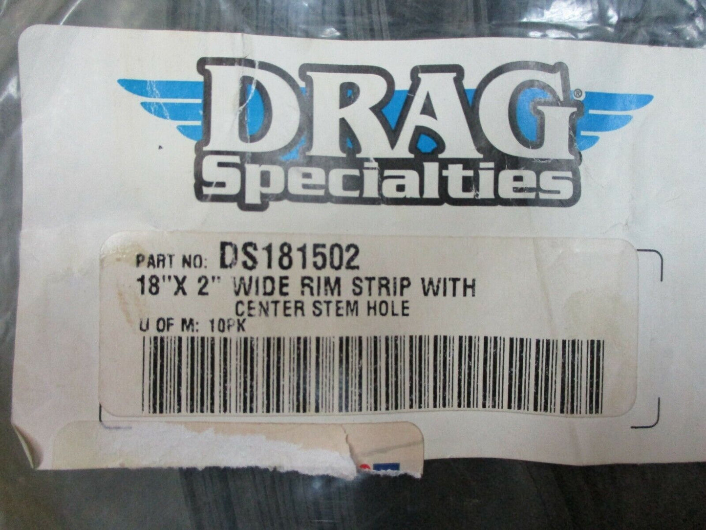 Drag Specialties  18"x2" Wide Rim Strip with center Stem Hole 10 Pack DS181502