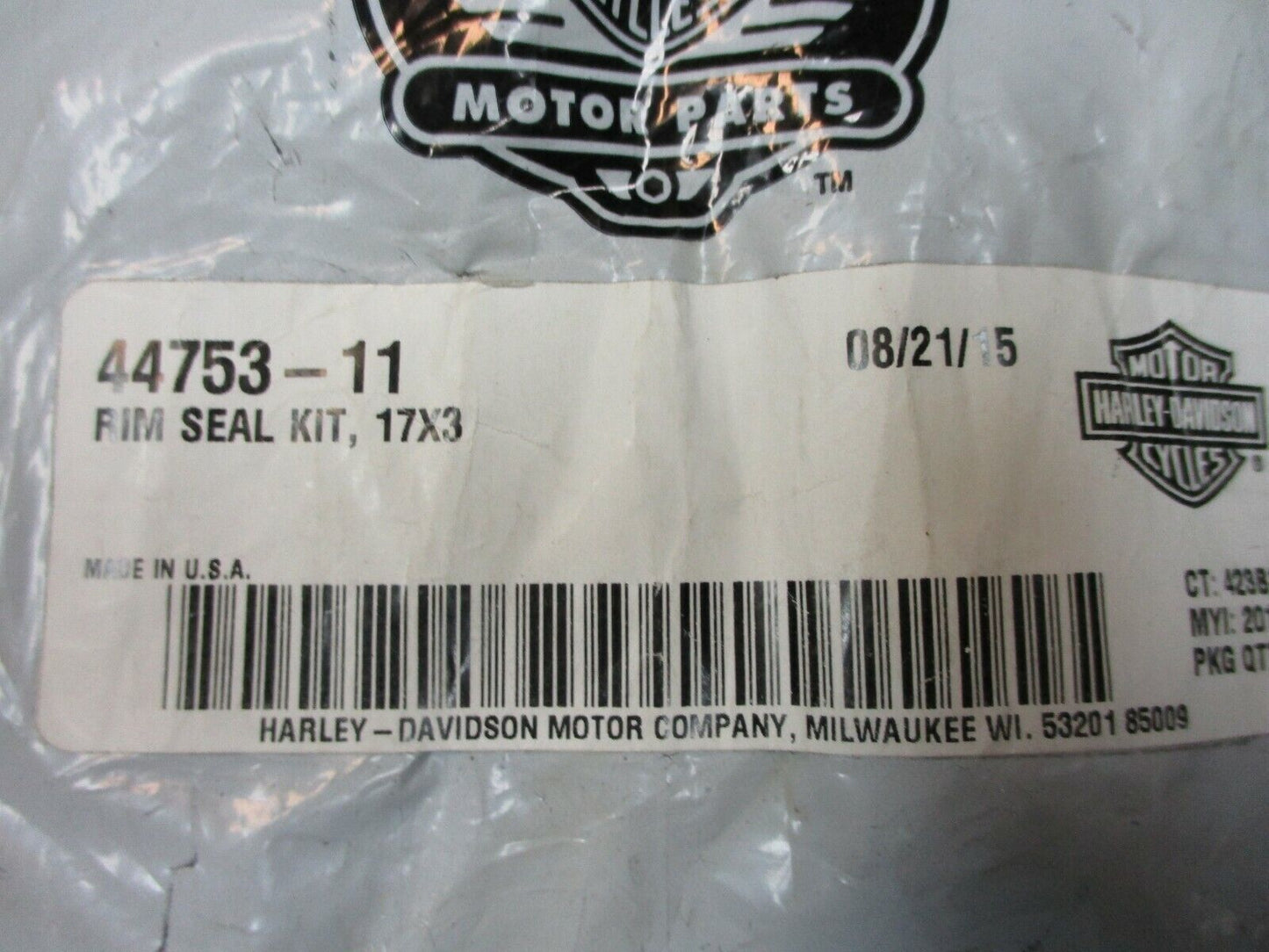 Harley Davidson OEM Rim Seal Kit 17" x 3" 44753-11 FLHT, FLHR, FLTR 12-13