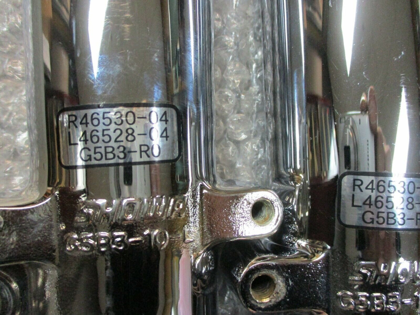 Harley Davidson OEM FLHTCSE CVO Chrome Front Fork Sliders Dual Disc 46528-04