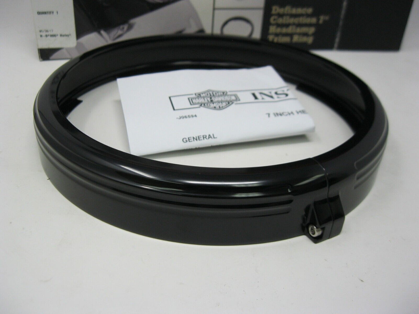Harley Davidson OEM Defiance Collection 7" Headlight Trim Ring 61400434