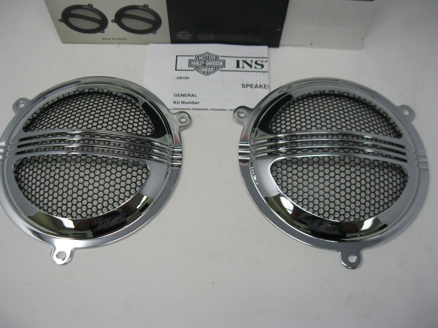 Harley Davidson OEM Defiance Collection Fairing Speaker Chrome Trim 76000685