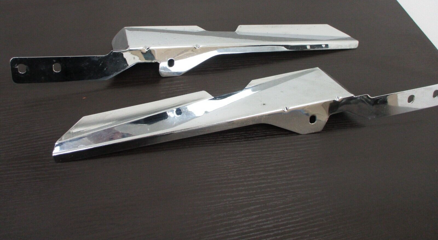 Left and Right Chrome Fork Mounted Wind Deflector JKY73