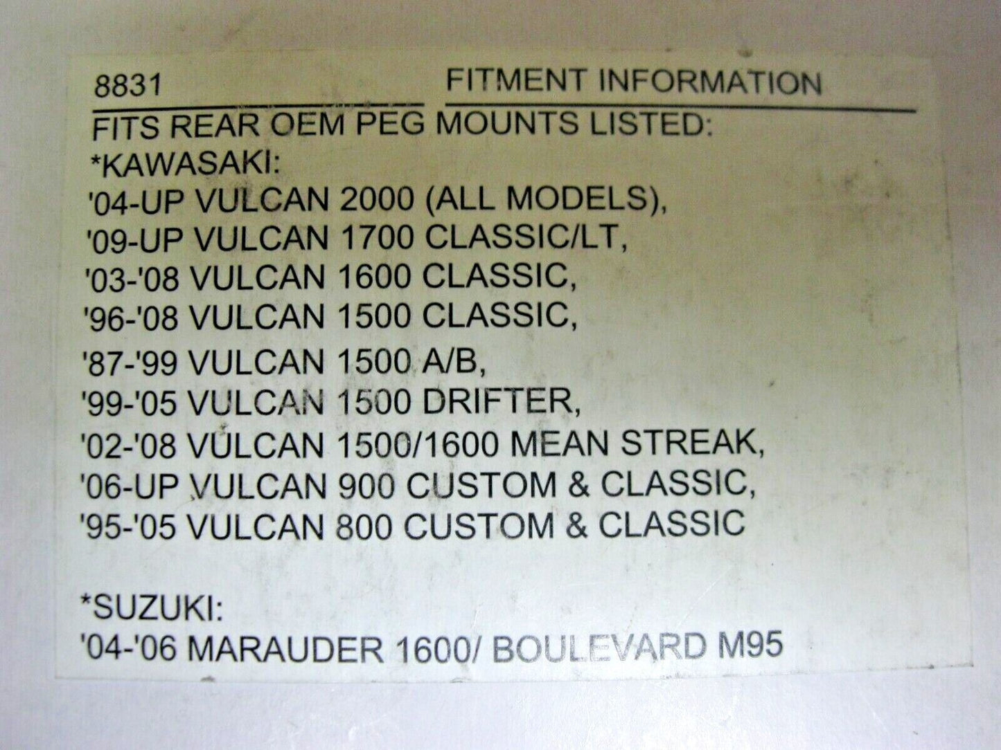 Kuryakyn  Rear Peg Adapter For Kawasaki     8831
