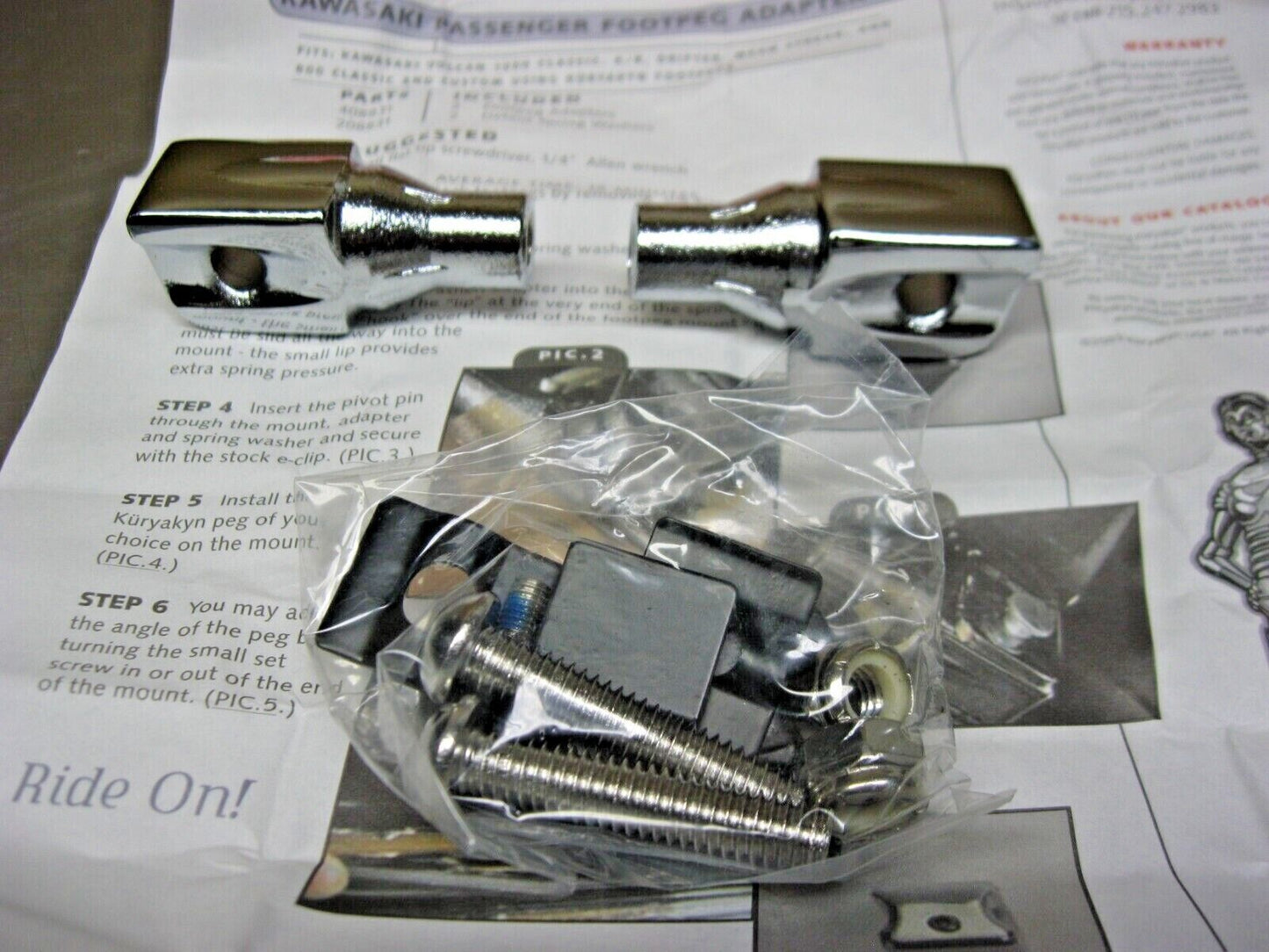 Kuryakyn  Rear Peg Adapter For Kawasaki     8831