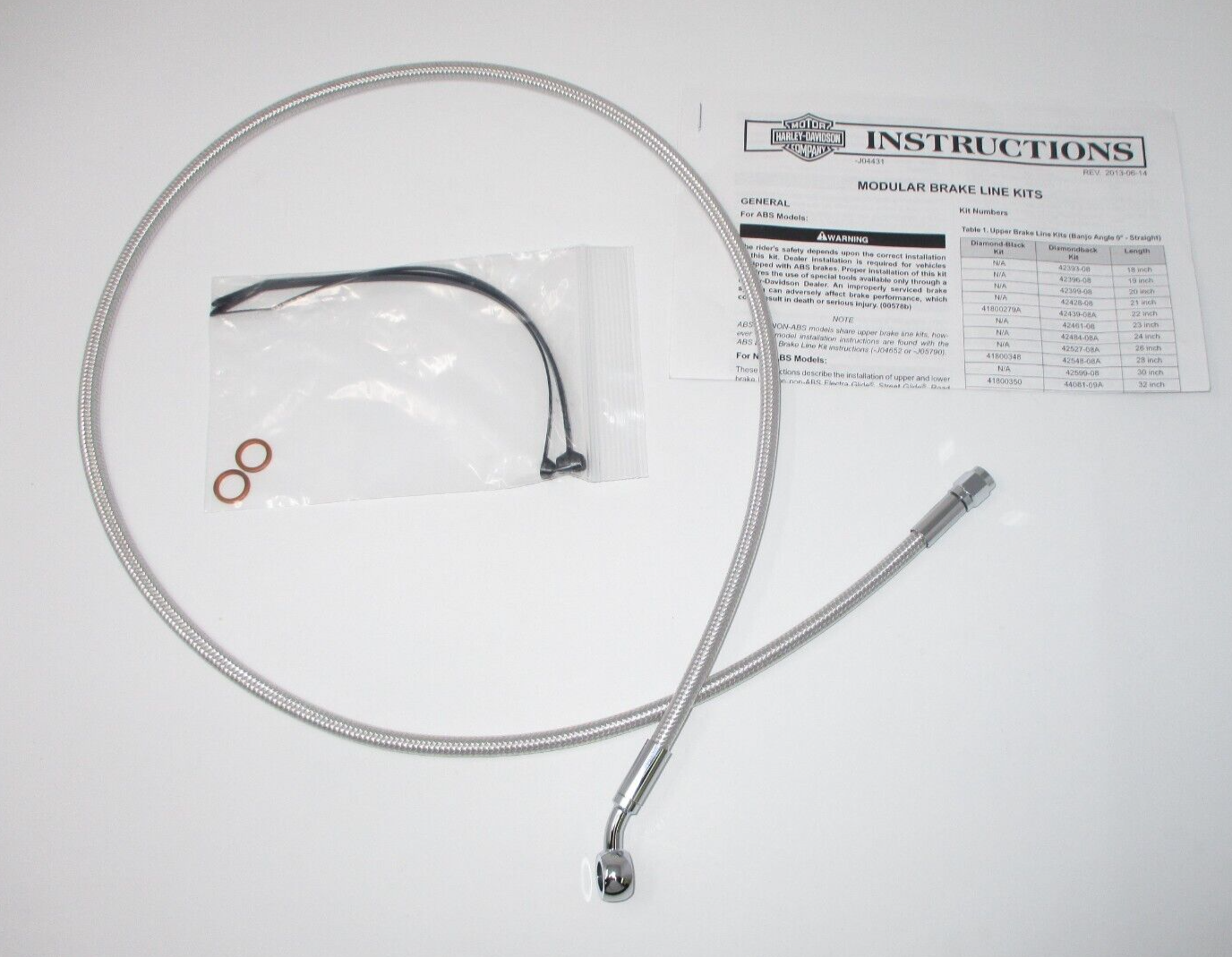 Harley-Davidson Diamondback Brake Line  44"  38149-10