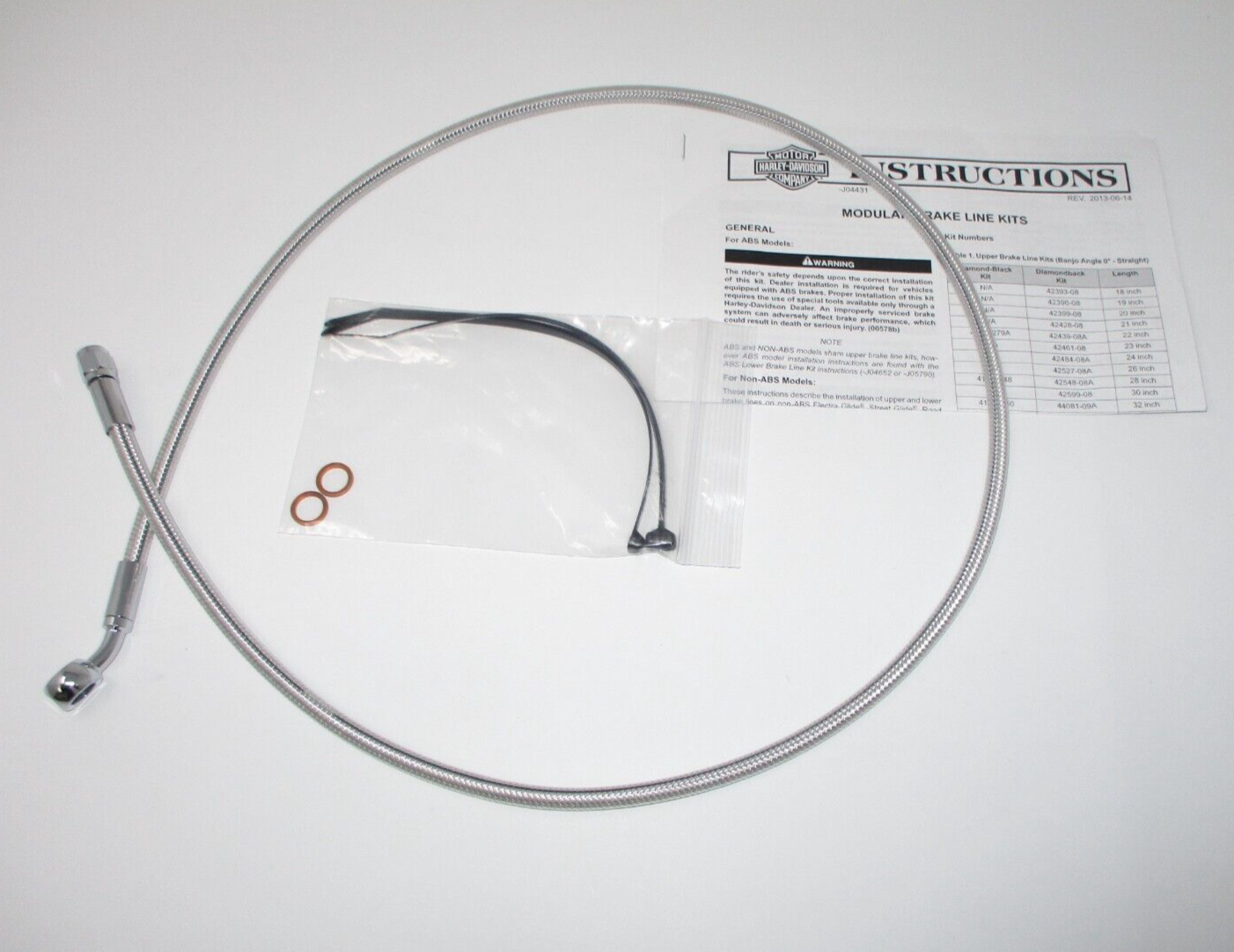 Harley-Davidson Diamondback Brake Line  44"  38149-10