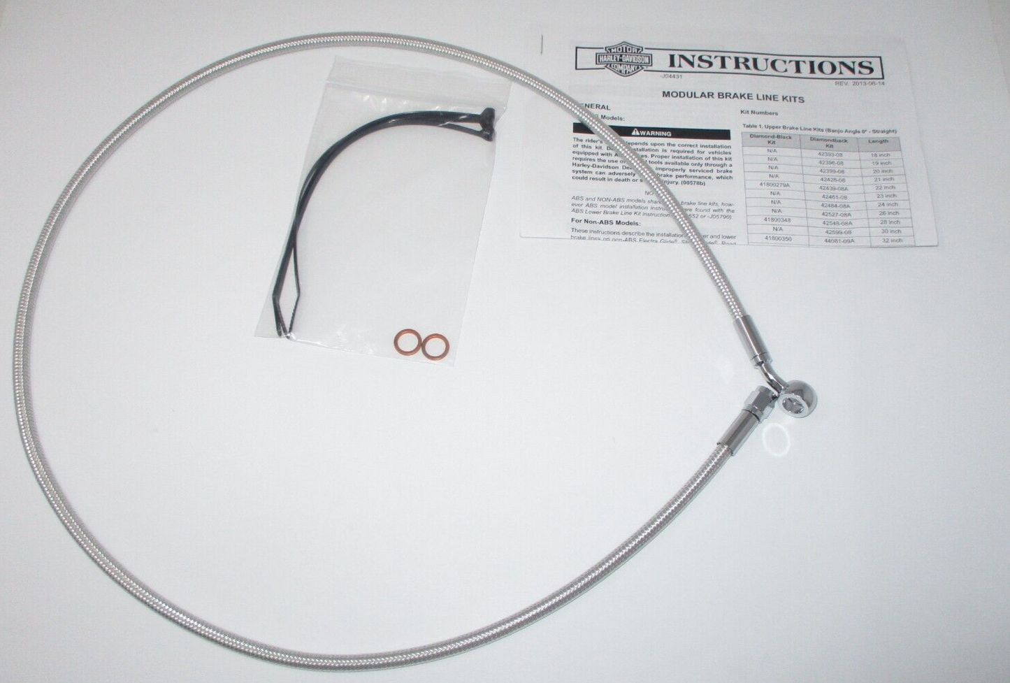 Harley-Davidson Diamondback Brake Line  44"  38149-10