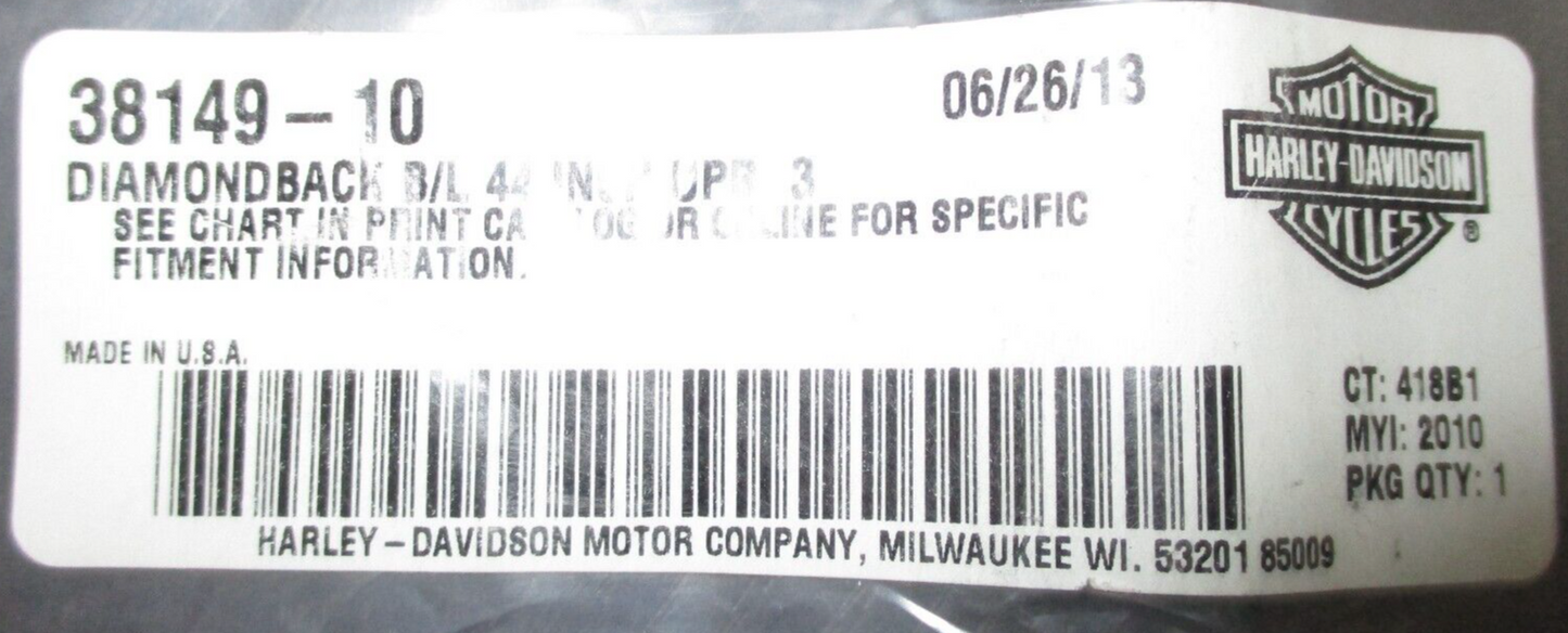 Harley-Davidson Diamondback Brake Line  44"  38149-10