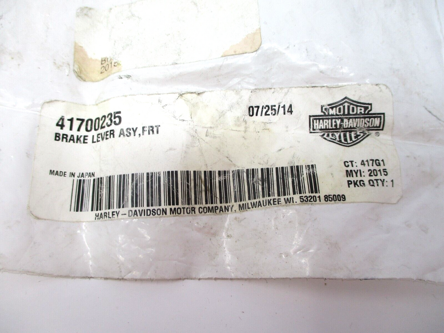 Harley Davidson Stock Brake Lever 15-20 Softail Models 41700235