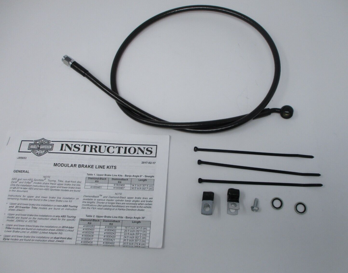 Harley-Davidson  Brake Line Upper  35 Deg 40" Fits '07-Later XL  41800483
