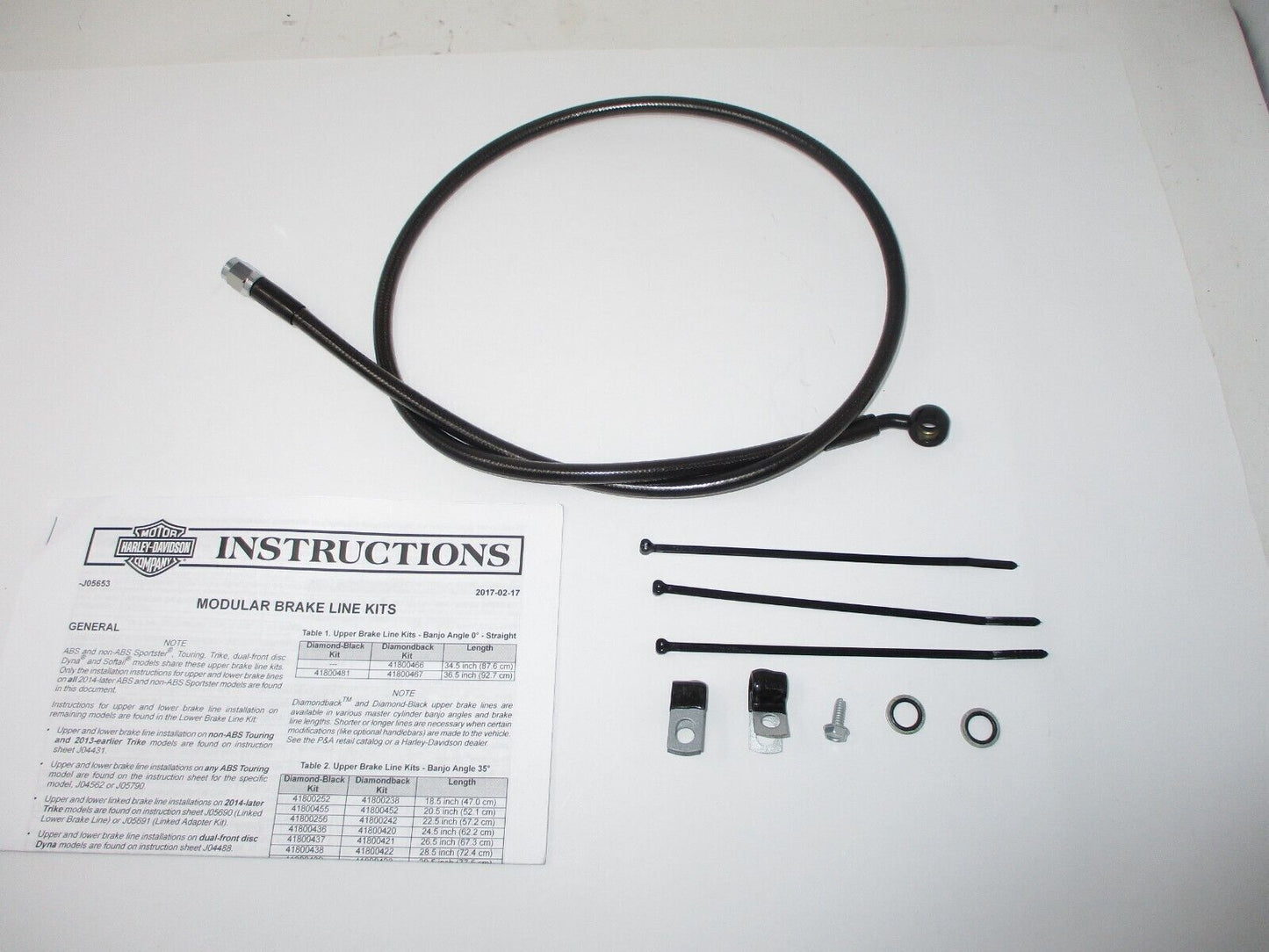 Harley-Davidson  Brake Line Upper  35 Deg 40" Fits '07-Later XL  41800483