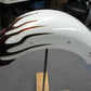Custom Rear Fender White with Red Pearl Flames Softail Models