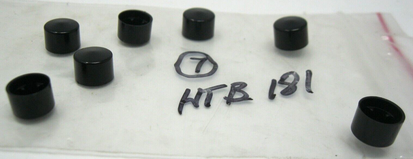 Hot Toppers 1/4" 12 Point Bolt Head Covers - Black (7-Pack)  HTB181