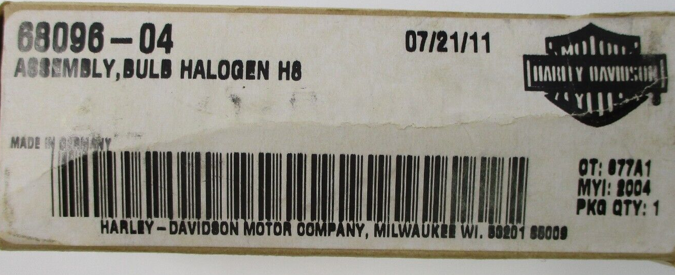 Harley-Davidson  Bulb Halogen Assembly H8 68096-04