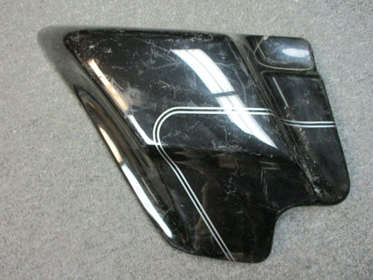 Harley Davidson OEM Left Side Cover 66250-97A Gloss Black Silver Stripes 97-05