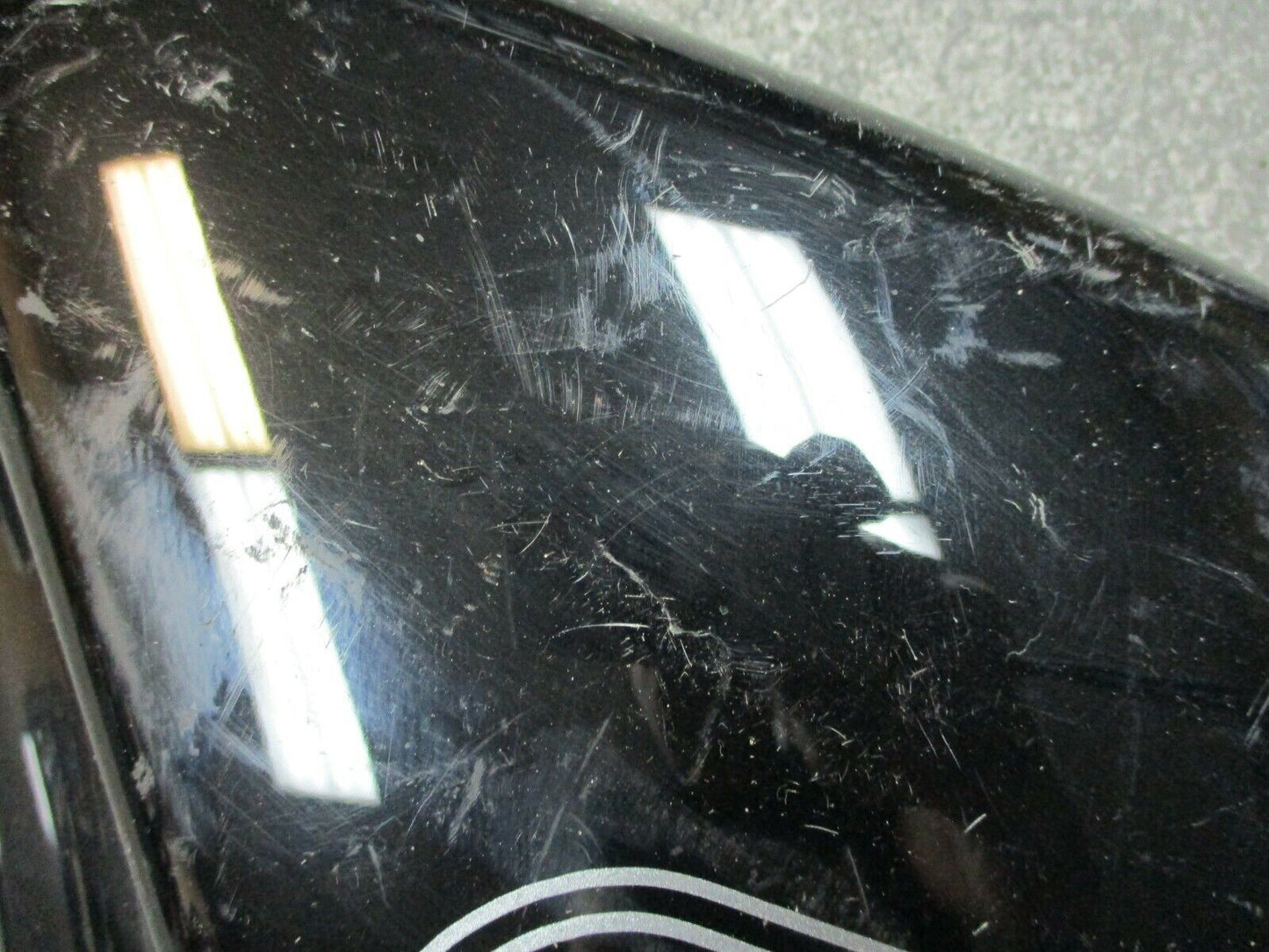 Harley Davidson OEM Left Side Cover 66250-97A Gloss Black Silver Stripes 97-05