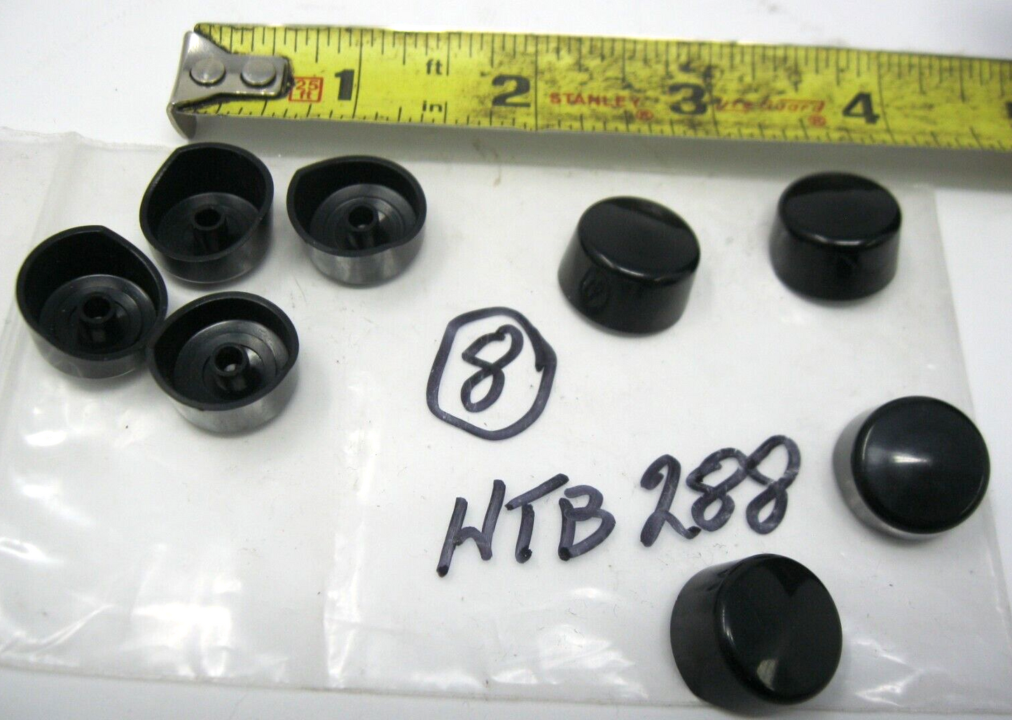 Hot Toppers 7/16" Hex Bolt Head or  3/16" Allen Covers - Black (8-Pack)  HTB288