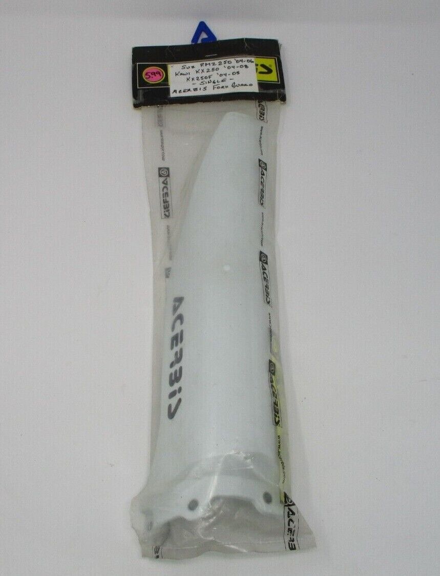 Acerbis Fork Guard, White, SINGLE GUARD ONLY 22766906