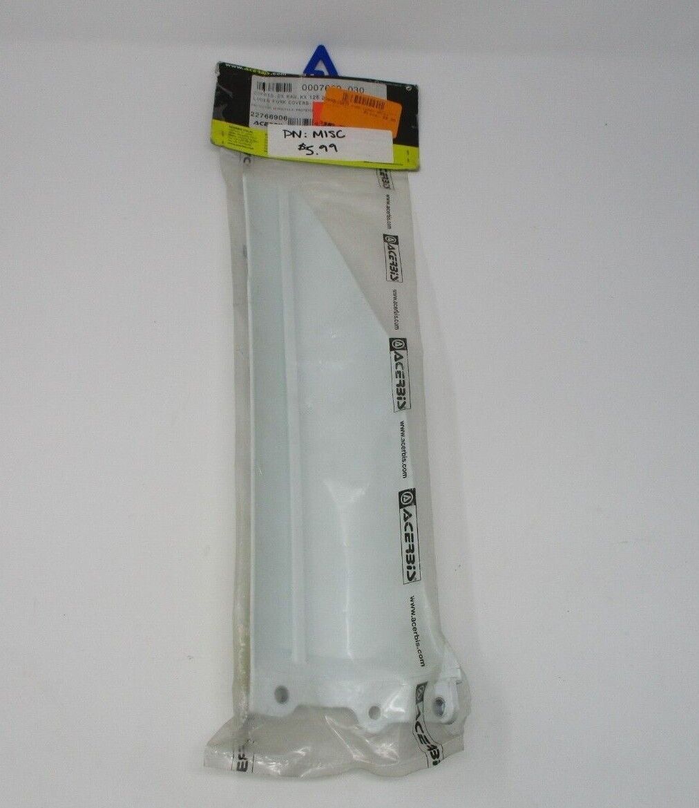 Acerbis Fork Guard, White, SINGLE GUARD ONLY 22766906