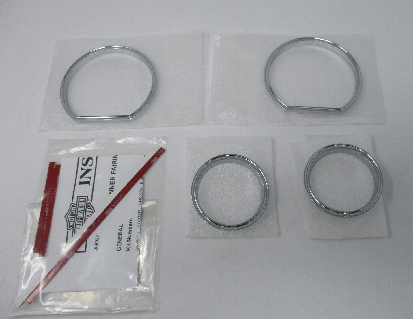 Harley-Davidson Chrome Defiance Collection Gauge Bezels 61400359