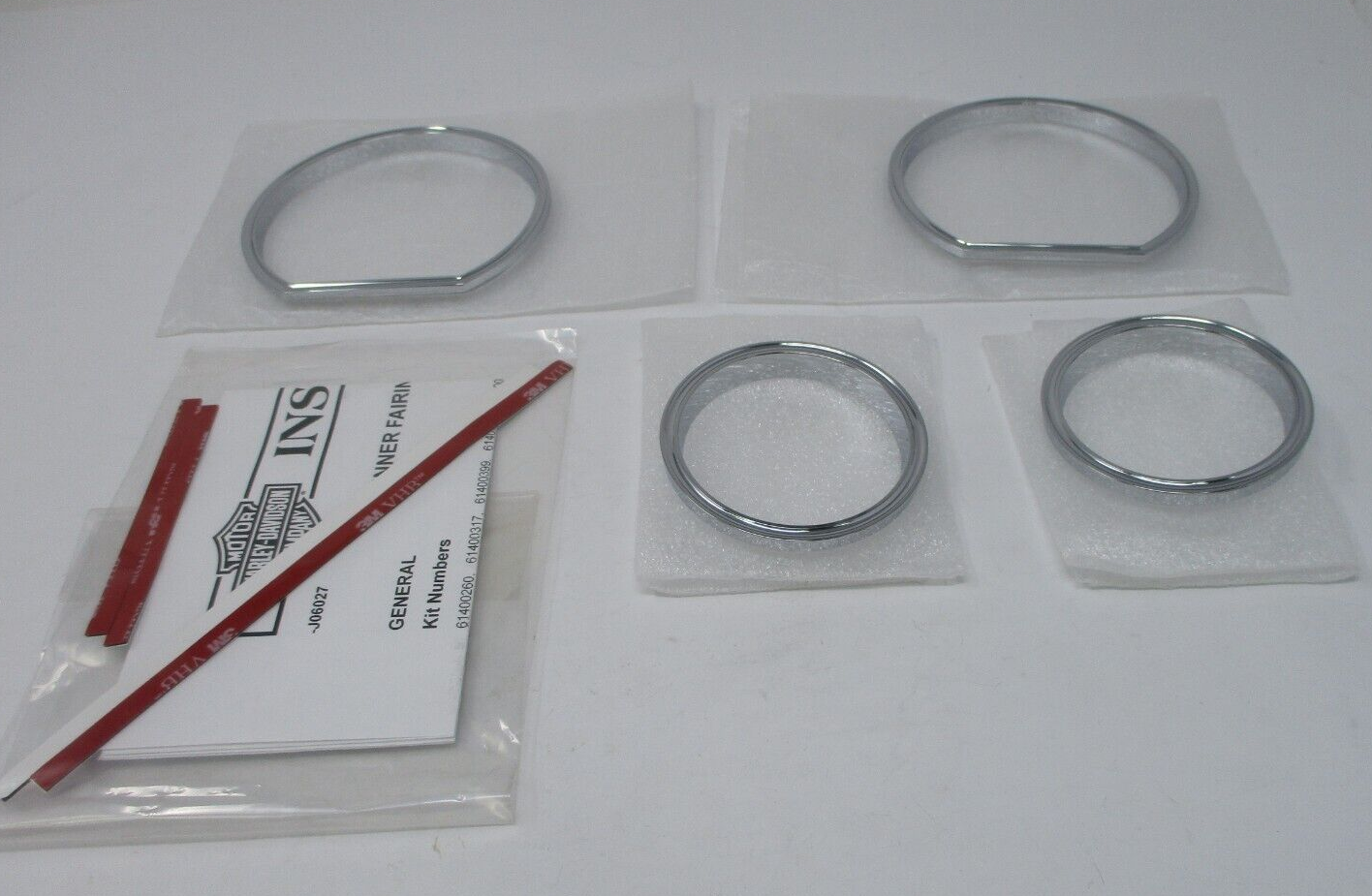 Harley-Davidson Chrome Defiance Collection Gauge Bezels 61400359